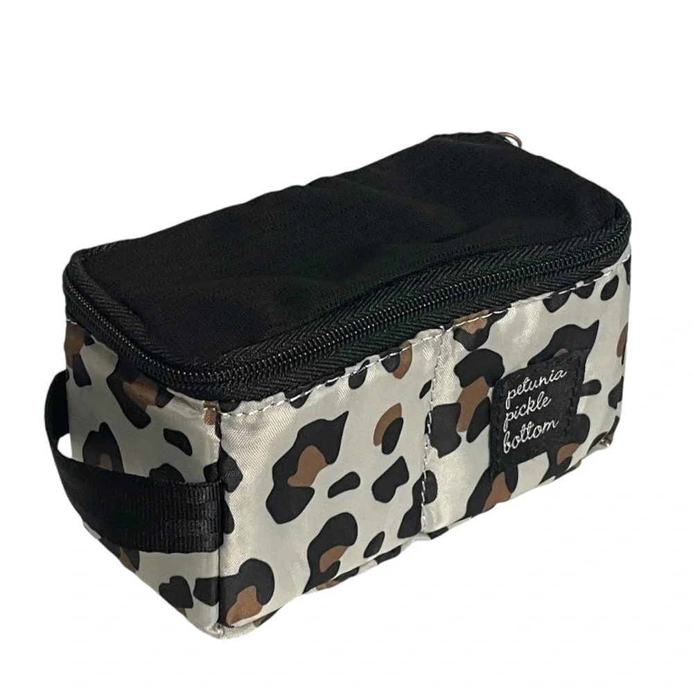 Petunia Pickle Bottom small mesh zip close baby gear storage cube, small. Black